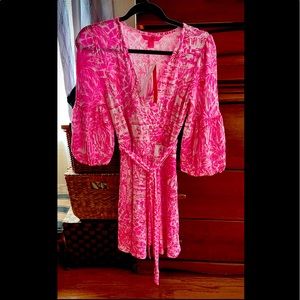 SOLD - Lilly Pulitzer Chace Dress  SMALL pink blossom Palm Beach Paradise. NWT